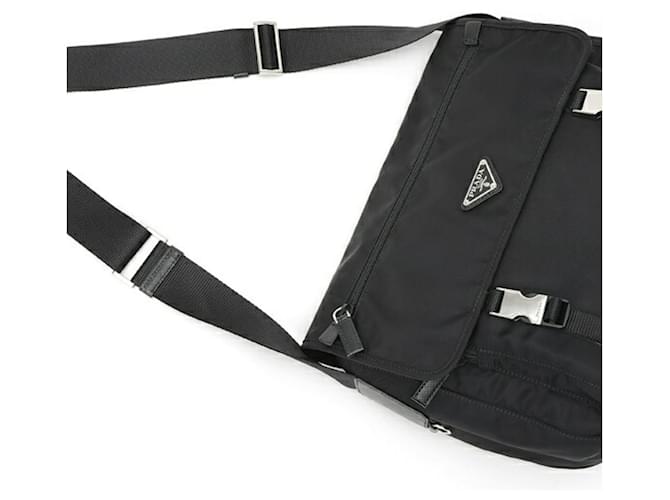 Saffiano Borsa a tracolla Prada in nylon nero - vista 2