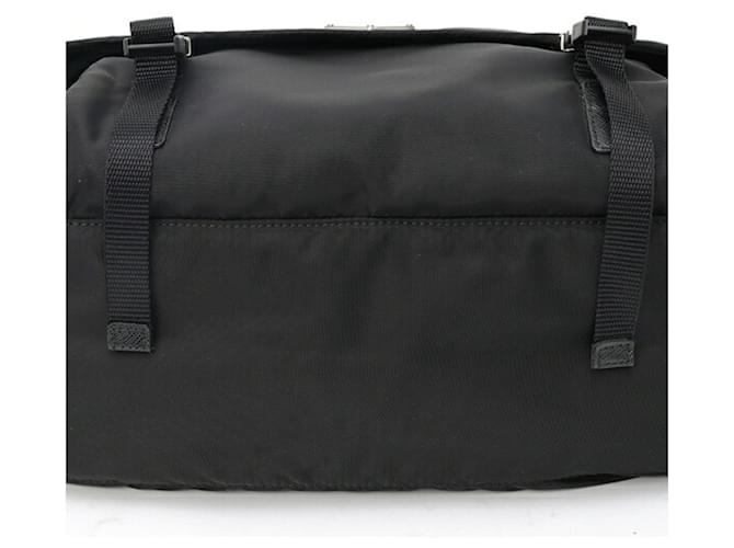 Saffiano Borsa a tracolla Prada in nylon nero - vista 3