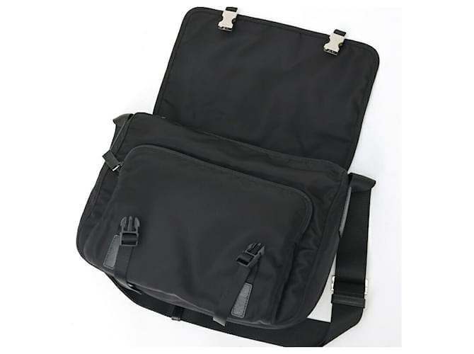Saffiano Borsa a tracolla Prada in nylon nero - vista 7