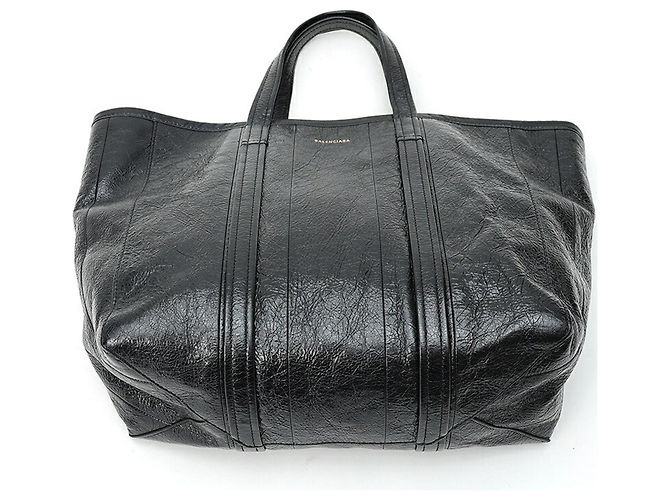 Everyday Borsa Tote Balenciaga Barbes Medium Shopper Nero - vista 4