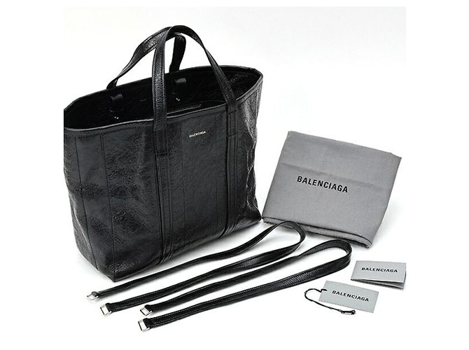 Everyday Borsa Tote Balenciaga Barbes Medium Shopper Nero - vista 7