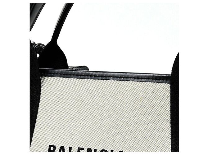 Everyday Borsa Balenciaga Cabas XS Navy Nero Beige - vista 5