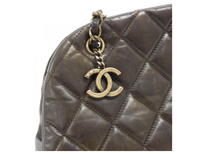 Borsa a tracolla Chanel Mademoiselle Line Marrone - vista 4