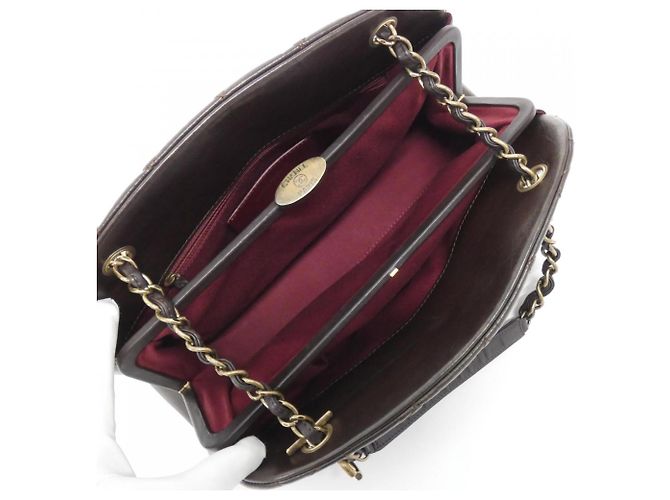 Borsa a tracolla Chanel Mademoiselle Line Marrone - vista 7