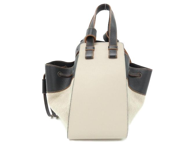 Loewe Hammock Drawstring Small Schultertasche Schwarz Beige - Ansicht 2