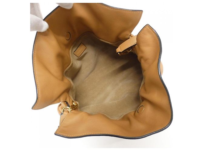 Clutch Loewe Flamenco Medium Beige - vista 8