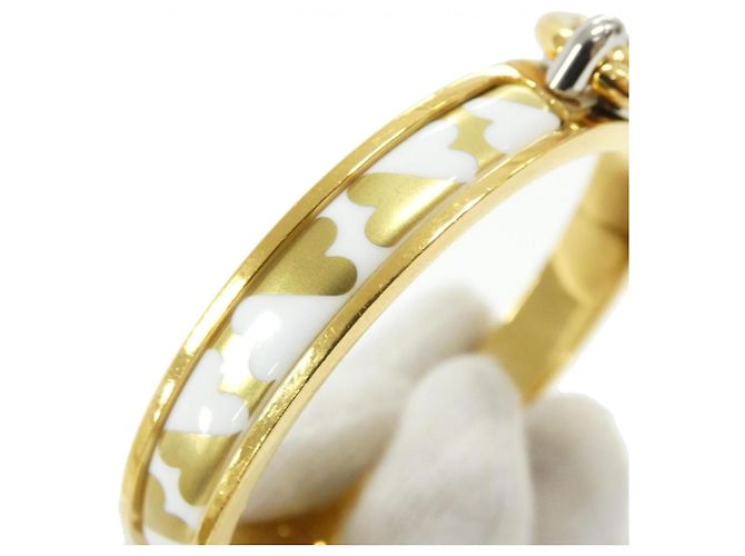 Hermès Hermes CARTES A JOUER Mini Click Chaine d'Ancre PM Bracelet Bianco D'oro Giallo - vista 3