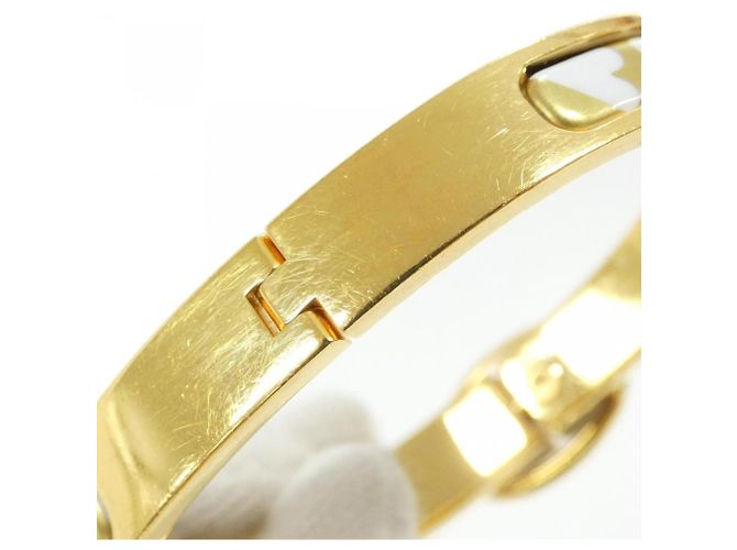 Hermès Hermes CARTES A JOUER Mini Click Chaine d'Ancre PM Bracelet Bianco D'oro Giallo - vista 4