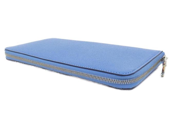 Hermès Cartera de seda Hermes COLLIER DE CHIEN Azul - vista 2