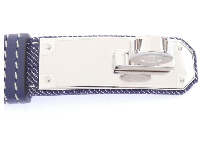 Hermès Hermes Kelly Jean 18mm Gürtel Blau - Ansicht 4