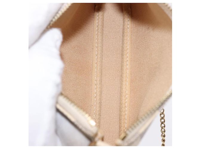 Louis Vuitton Mini pochette accessoires Damier Canvas Mini Beige - vista 5