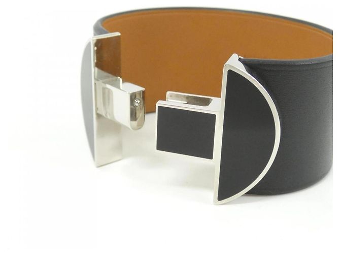 Hermès Pulsera de dijes Hermes Negro Plata - vista 3