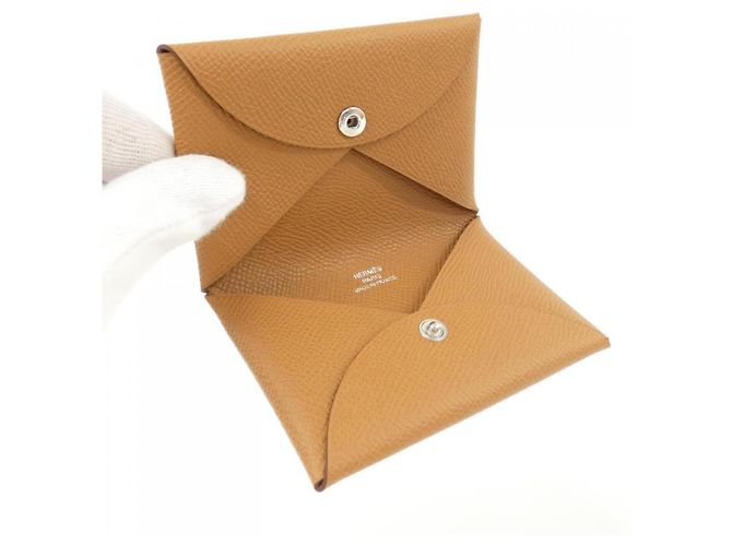 Hermès Portacarte Hermes Calvi Marrone - vista 2