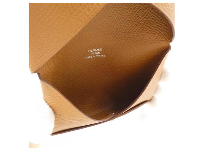 Hermès Portacarte Hermes Calvi Marrone - vista 4
