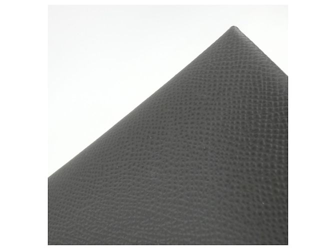Hermès Portafoglio/Portamonete Hermes Calvi Duo Grigio antracite Damier ebene - vista 2