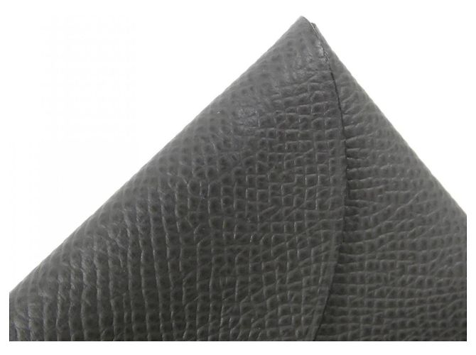 Hermès Portafoglio/Portamonete Hermes Calvi Duo Grigio antracite Damier ebene - vista 6