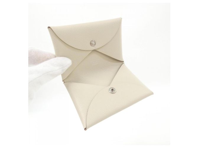 Hermès Tarjetero Hermes Calvi Blanco - vista 2
