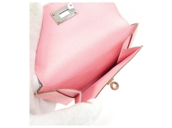 Hermès Cartera compacta Hermes Kelly Pocket Rosa - vista 7
