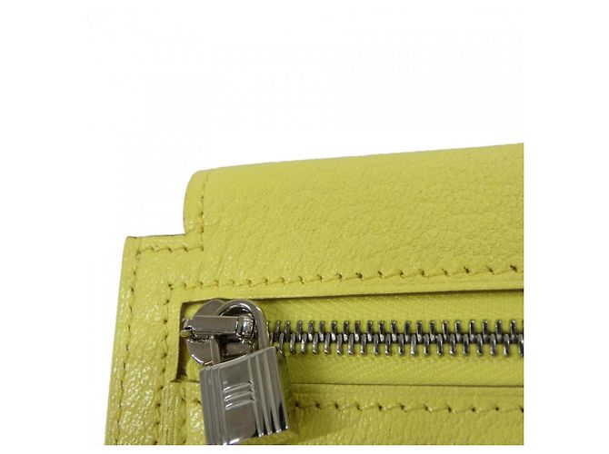 Hermès Cartera compacta Hermes Kelly Pocket Amarillo - vista 5