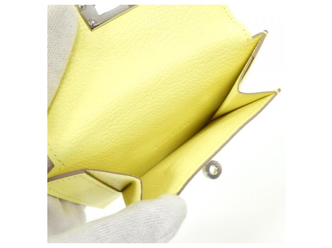 Hermès Cartera compacta Hermes Kelly Pocket Amarillo - vista 7