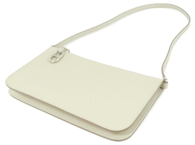 Hermès Hermes Zip Ango To Go Chaine d'Ancre Handbag Pouch Bianco - vista 2