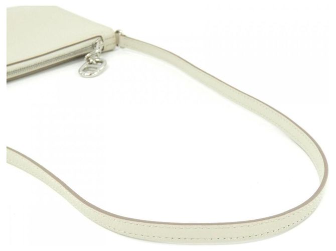 Hermès Hermes Zip Ango To Go Chaine d'Ancre Handbag Pouch Bianco - vista 4