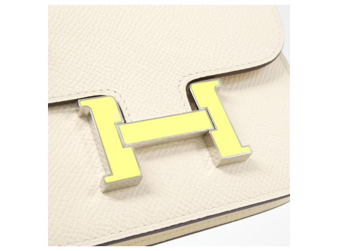 Hermès Cartera Hermes Constance Slim 082499CK Blanco - vista 3