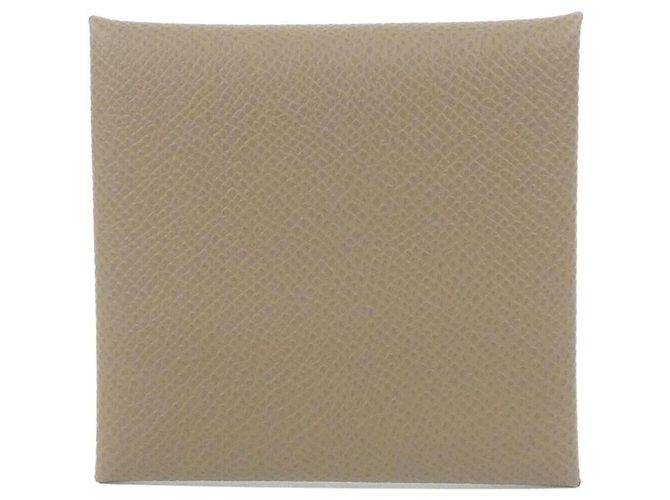 Hermès Portamonete Hermes Bastia in Etoupe Gray Taupe - vista 2