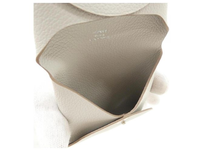Hermès Monedero Hermes Bastia Beige - vista 4