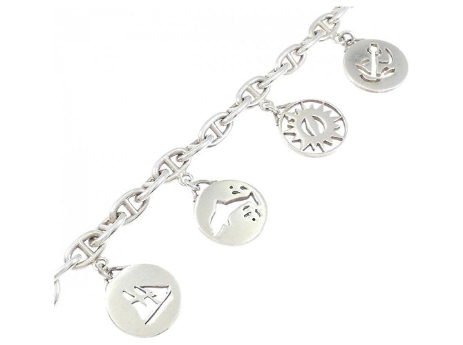 Pulsera con dije Hallmark Hermès Plata - vista 2