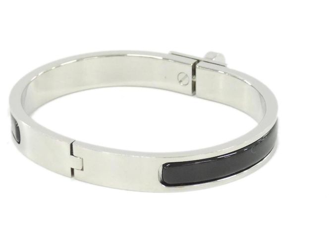 Hermès Bracciale Hermes Mini Click Kelly PM Charm Nero Argento - vista 2