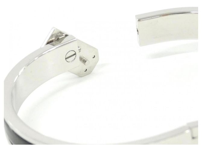 Hermès Bracciale Hermes Mini Click Kelly PM Charm Nero Argento - vista 5