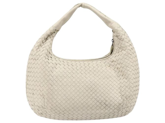 Bottega Veneta Zip Hobo Intrecciato Medium Bianco - vista 2