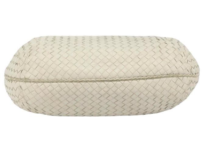 Bottega Veneta Zip Hobo Intrecciato Medium Bianco - vista 4