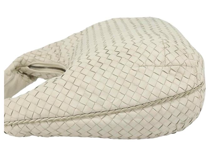 Bottega Veneta Zip Hobo Intrecciato Medium Bianco - vista 5