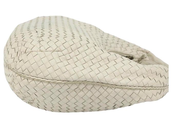 Bottega Veneta Zip Hobo Intrecciato Medium Bianco - vista 6