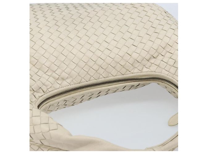 Bottega Veneta Zip Hobo Intrecciato Medium Bianco - vista 7