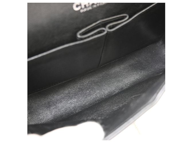 Chanel Timeless - Classic Double Flap Quilted Crinkled Patent Medium Nero - vista 7