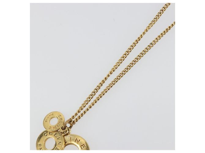 16 Céline Collar CELINE Metal Dorado Auth bs36760 - vista 4