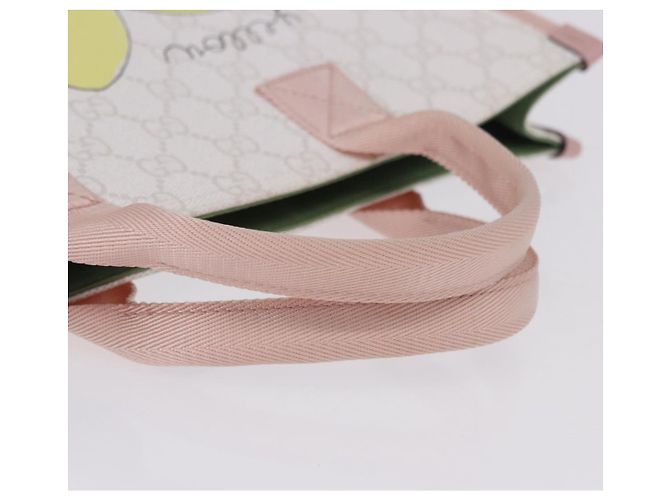 Bolso Tote GUCCI GG Supreme para niños PVC White 605831 Auth 196787M Blanco - vista 7