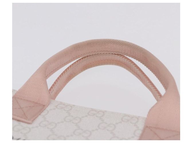 Bolso Tote GUCCI GG Supreme para niños PVC White 605831 Auth 196787M Blanco - vista 8