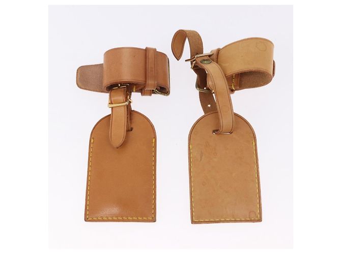 LOUIS VUITTON Name Tag Powanie 10 Set Powanie Leather Beige LV Auth 191949 - vista 12