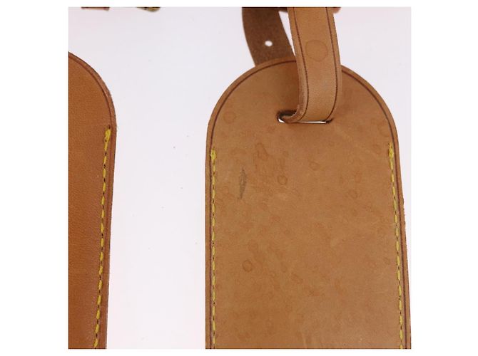 LOUIS VUITTON Name Tag Powanie 10 Set Powanie Leather Beige LV Auth 191949 - vista 13
