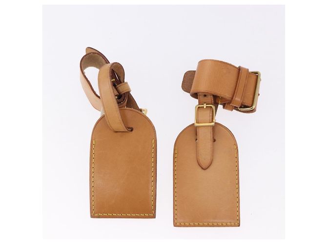 LOUIS VUITTON Name Tag Powanie 10 Set Powanie Leather Beige LV Auth 191949 - vista 3