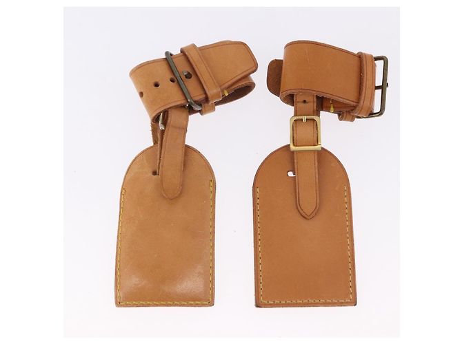 LOUIS VUITTON Name Tag Powanie 10 Set Powanie Leather Beige LV Auth 191949 - vista 8