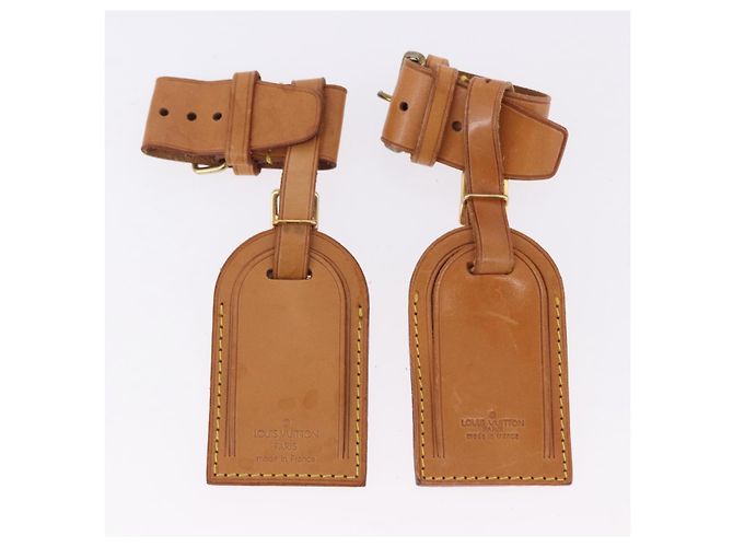LOUIS VUITTON Name Tag Powanie 10 Set Powanie Leather Beige LV Auth 191949 - vista 9