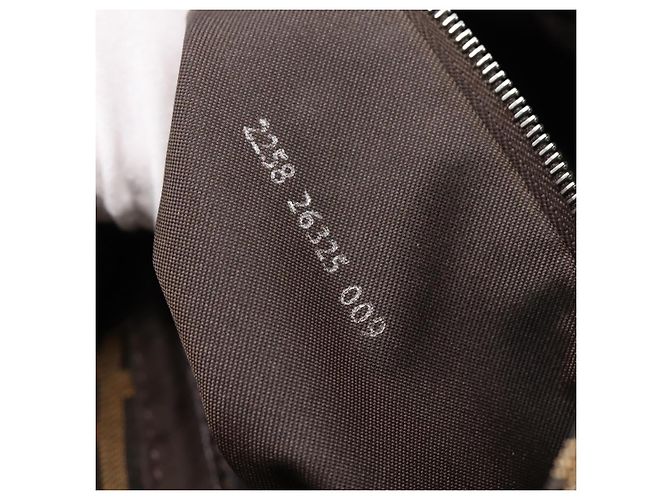 Borsa a Tracolla FENDI Zucca Canvas Mamma Baguette Marrone Argento Auth BA14949V - vista 12