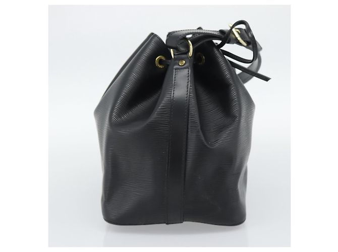 LOUIS VUITTON Borsa a tracolla Petit Noe in pelle Epi Nera M44102 LV Auth 196225 Nero - vista 3