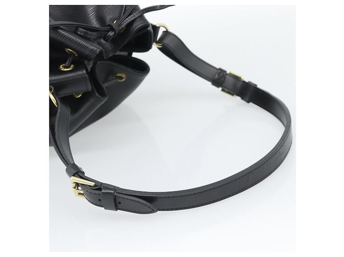 LOUIS VUITTON Borsa a tracolla Petit Noe in pelle Epi Nera M44102 LV Auth 196225 Nero - vista 7