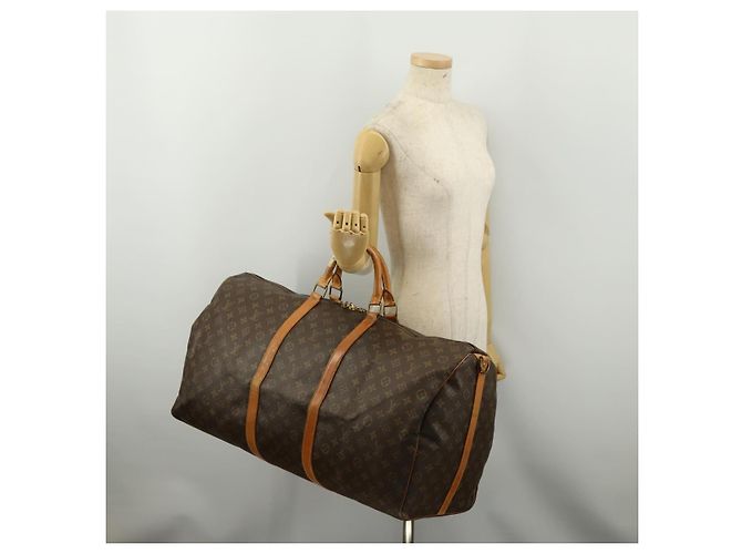 LOUIS VUITTON Monogram Keepall Bandouliere 60 Boston Bag M41412 LV Auth ep15434 Monogramma - vista 21